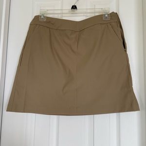 Khaki golf skort